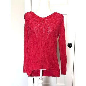 Coral Colored Aeropostale Marled Scoop Neck Tunic Sweater Size M